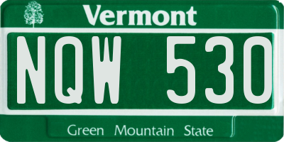 VT license plate NQW530