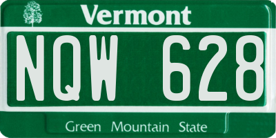 VT license plate NQW628