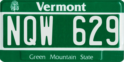 VT license plate NQW629