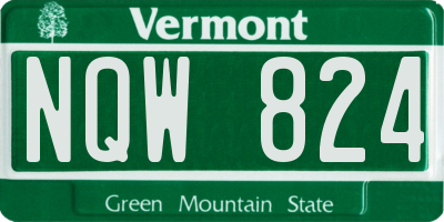 VT license plate NQW824