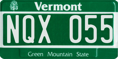 VT license plate NQX055