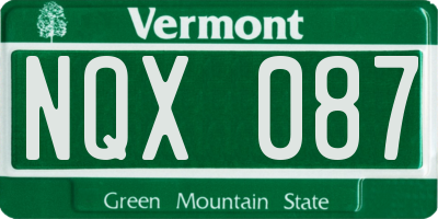 VT license plate NQX087