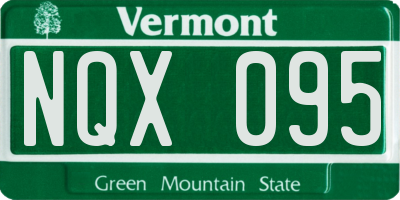 VT license plate NQX095