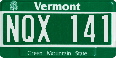 VT license plate NQX141