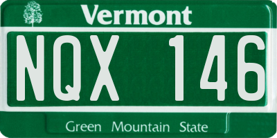 VT license plate NQX146