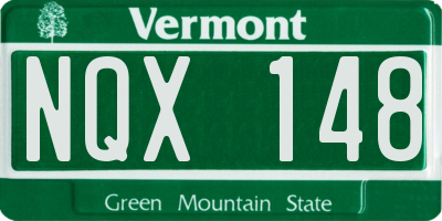 VT license plate NQX148