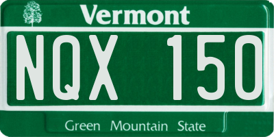 VT license plate NQX150