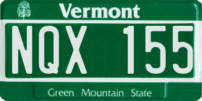 VT license plate NQX155