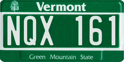 VT license plate NQX161