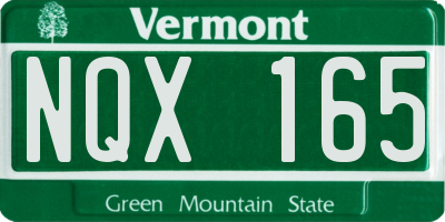 VT license plate NQX165