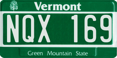 VT license plate NQX169