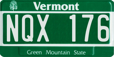 VT license plate NQX176