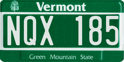 VT license plate NQX185