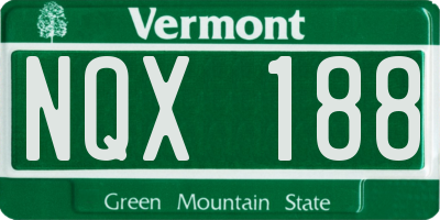 VT license plate NQX188