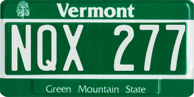 VT license plate NQX277