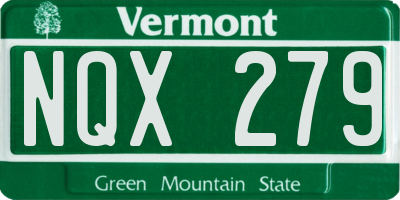 VT license plate NQX279