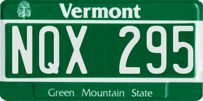 VT license plate NQX295