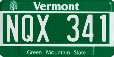 VT license plate NQX341