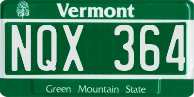 VT license plate NQX364