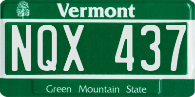 VT license plate NQX437