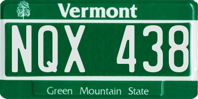 VT license plate NQX438