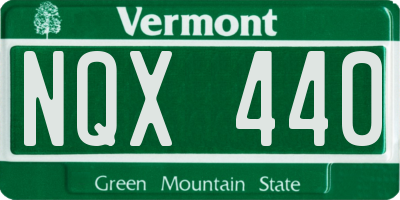 VT license plate NQX440