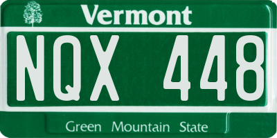 VT license plate NQX448