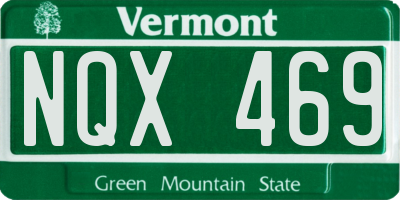 VT license plate NQX469