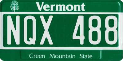 VT license plate NQX488