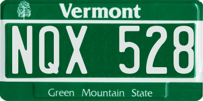 VT license plate NQX528