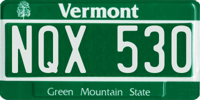 VT license plate NQX530