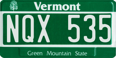 VT license plate NQX535