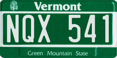 VT license plate NQX541