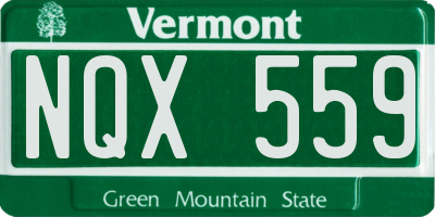 VT license plate NQX559