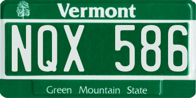 VT license plate NQX586