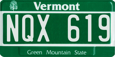 VT license plate NQX619
