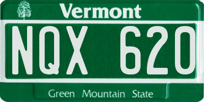 VT license plate NQX620