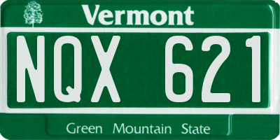 VT license plate NQX621