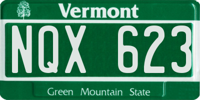 VT license plate NQX623
