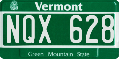 VT license plate NQX628