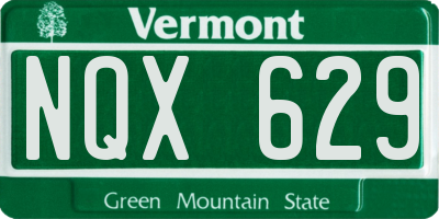 VT license plate NQX629