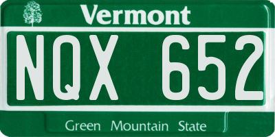 VT license plate NQX652