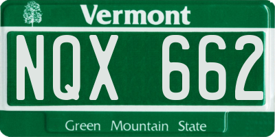 VT license plate NQX662