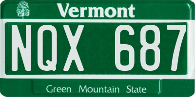 VT license plate NQX687