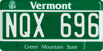 VT license plate NQX696