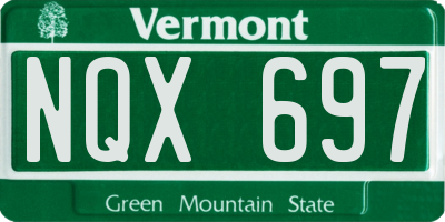 VT license plate NQX697
