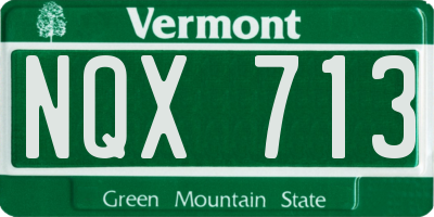 VT license plate NQX713