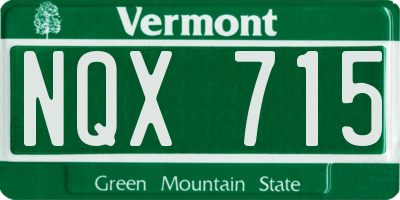 VT license plate NQX715