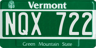 VT license plate NQX722