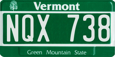 VT license plate NQX738